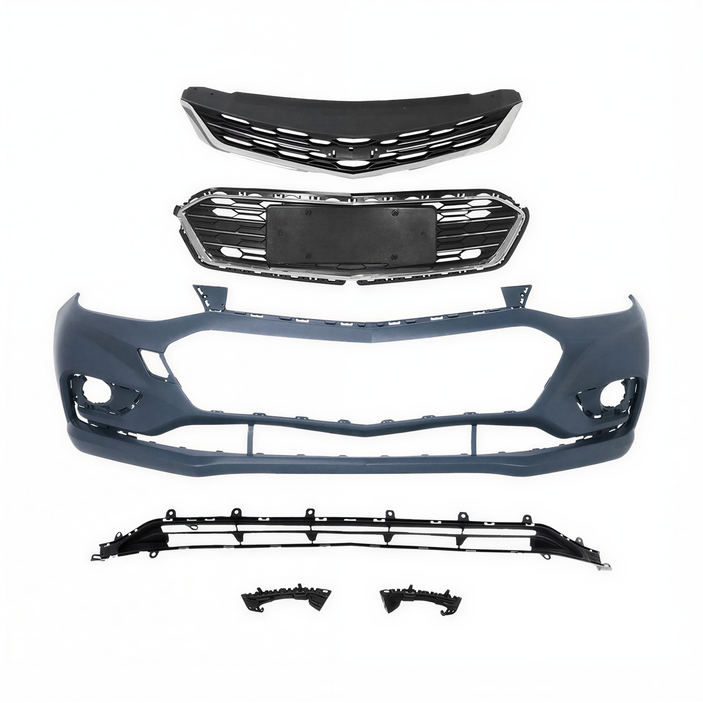 For 2016-2018 Chevy Cruze Front Bumper Cover Grille Grill Set