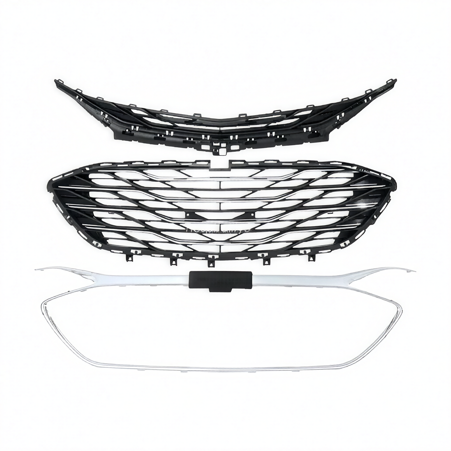 For 2019-2024 Chevy Malibu Front Bumper Cover Grille Fog Light Set