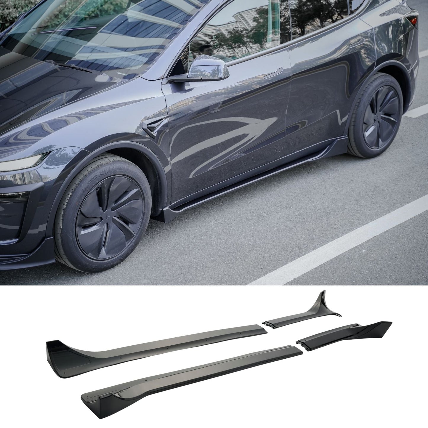 For 2025-2026 Tesla Model Y Juniper Side Skirts Rocker Panel Molding