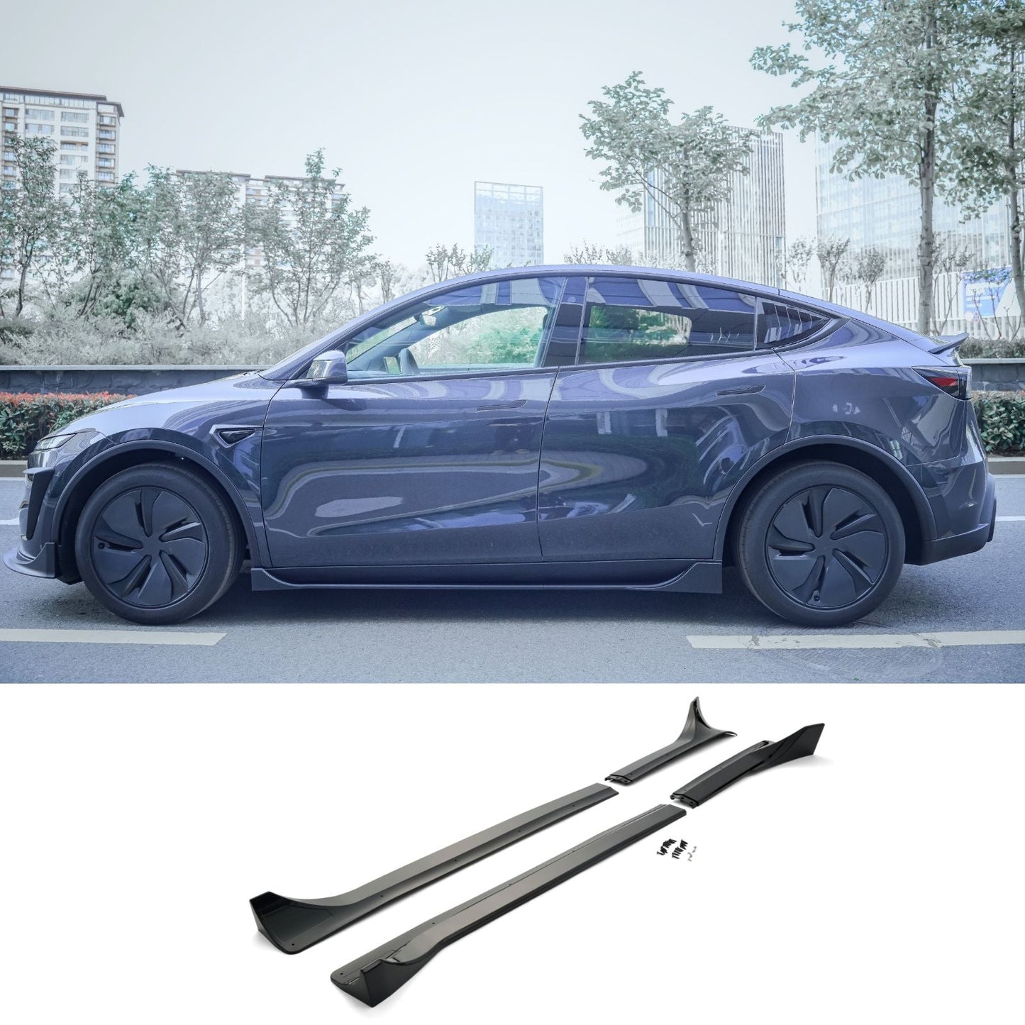 For 2025-2026 Tesla Model Y Juniper Side Skirts Rocker Panel Molding